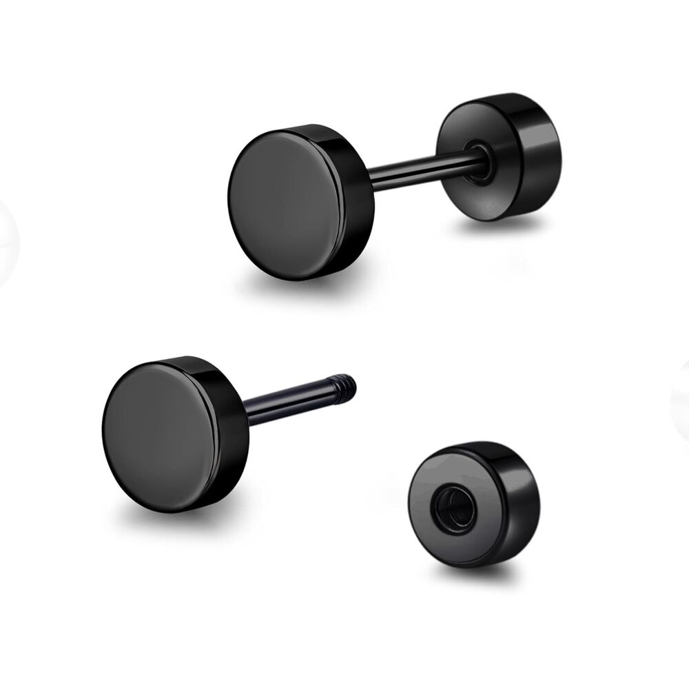 Titanium Dot Stud Earrings 5mm Hypoallergenic for Women Men
